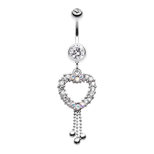 Lovers Trinity Ball Belly Dangle - Dangling Belly Ring. Navel Rings Australia.