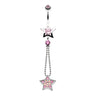 Lucky Star Belly Bar - Dangling Belly Ring. Navel Rings Australia.