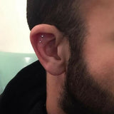Ball Earring by Maria Tash in 14K Yellow Gold. Flat Stud. - Earring. Navel Rings Australia.
