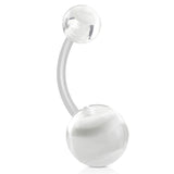 Marble Marvel UltraComfort Belly Ring - Basic Curved Barbell. Navel Rings Australia.