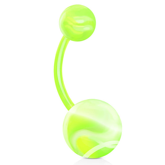 Marble Marvel UltraComfort Belly Ring - Basic Curved Barbell. Navel Rings Australia.