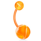Marble Marvel UltraComfort Belly Ring - Basic Curved Barbell. Navel Rings Australia.