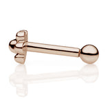 Ball Earring by Maria Tash in 14K Rose Gold. Flat Stud. - Earring. Navel Rings Australia.
