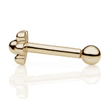 Ball Earring by Maria Tash in 14K Yellow Gold. Flat Stud. - Earring. Navel Rings Australia.