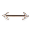 Maria Tash 4.5mm Genuine Diamond Arrow Nipple Bar in 14K Rose Gold