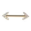 Maria Tash 4.5mm Genuine Diamond Arrow Nipple Bar in 14K Gold