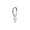 Silhouette Diamond Short Spike Eternity Hoop Earring by Maria Tash in 18K White Gold