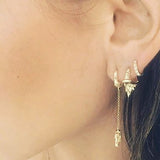 Opal Eternity Earring by Maria Tash in Rose Gold - Earring. Navel Rings Australia.
