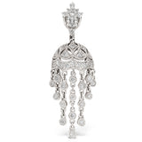 18K White Gold Diamond MT Tiara with Parasol Dangle. Belly Rings by Maria Ash - Reverse Top Down Belly Ring. Navel Rings Australia.