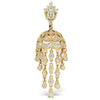 18K Yellow Gold Diamond MT Tiara with Parasol Dangle. Belly Rings by Maria Ash