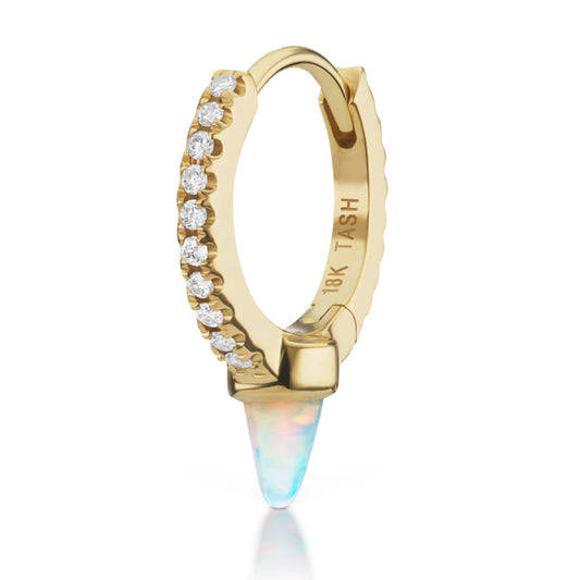 Single Opal Spike with DIAMONDS. Eternity Earring by Maria Tash in 18K Gold - Earring. Navel Rings Australia.