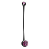 Mamma Mia Black Flex Gem Maternity Belly Ring (X Long) - Maternity Belly Ring. Navel Rings Australia.