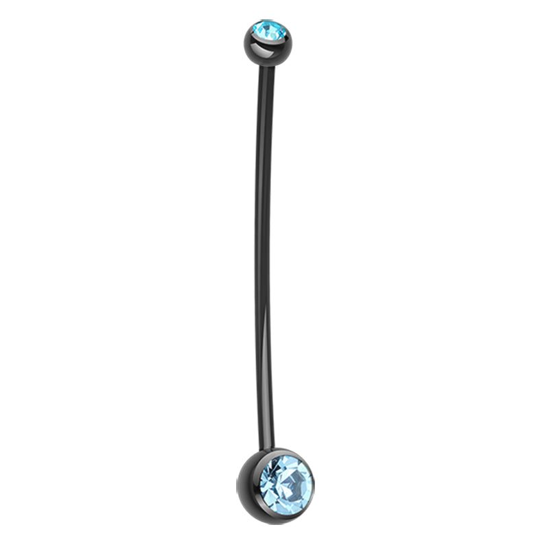 Mamma Mia Black Flex Gem Maternity Belly Ring (X Long) - Maternity Belly Ring. Navel Rings Australia.