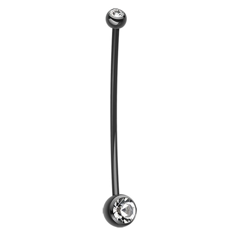 Mamma Mia Black Flex Gem Maternity Belly Ring (X Long) - Maternity Belly Ring. Navel Rings Australia.