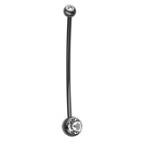 Mamma Mia Black Flex Gem Maternity Belly Ring (X Long) - Maternity Belly Ring. Navel Rings Australia.