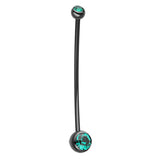 Mamma Mia Black Flex Gem Maternity Belly Ring (X Long) - Maternity Belly Ring. Navel Rings Australia.