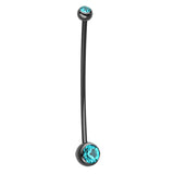Mamma Mia Black Flex Gem Maternity Belly Ring (X Long) - Maternity Belly Ring. Navel Rings Australia.