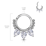 Saoirse Marquise Septum Jewellery with Rose Gold Plating