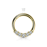 Lumière Hoop Earring with Gold Plating. Tragus and Cartilage Jewellery.