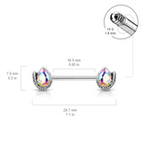 Bijoú Mermaid Gem Nipple Ring - Nipple Ring. Navel Rings Australia.
