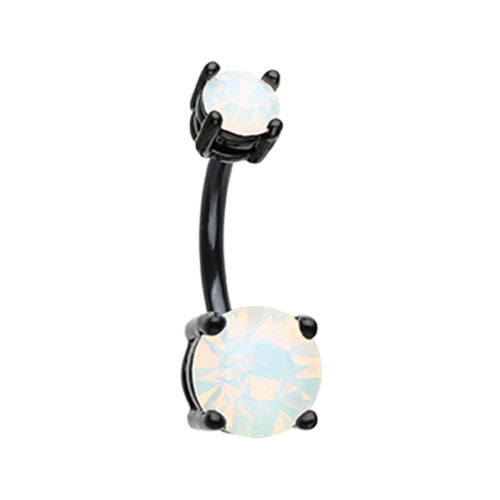 The Metallic Oceanic Belly Bar - Basic Curved Barbell. Navel Rings Australia.