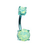 The Metallic Oceanic Belly Bar - Basic Curved Barbell. Navel Rings Australia.