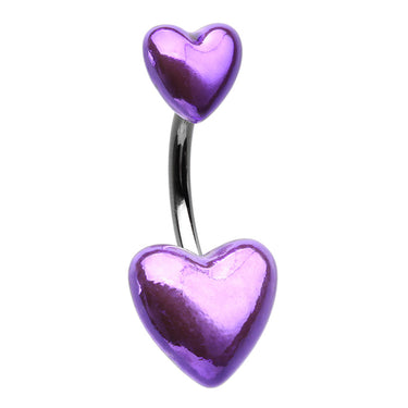 Metallic Passion Belly Bar - Fixed (non-dangle) Belly Bar. Navel Rings Australia.