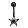 Metallic Star Belly Bar - Fixed (non-dangle) Belly Bar. Navel Rings Australia.
