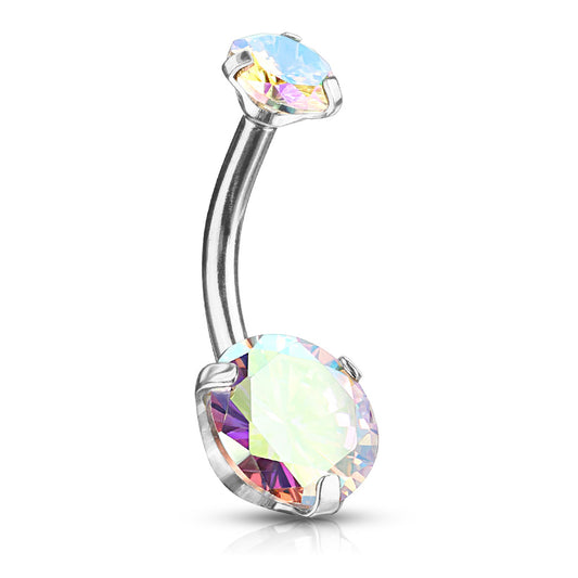 Milky Way Belly Bars - Fixed (non-dangle) Belly Bar. Navel Rings Australia.
