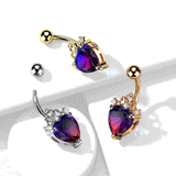 Monarchal Mistress Belly Bar with Gold Plating