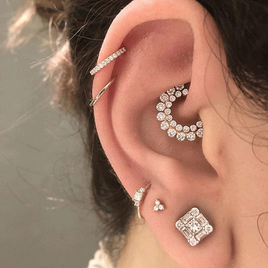 Invisible Diamond Apsara Clicker Earring by Maria Tash in White Gold