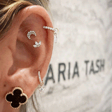 Invisible Set Diamond Eternity Clicker by Maria Tash in 18k Yellow Gold