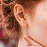 Halo Stacked Hoop Earrings. Tragus, conch and Cartilage Jewellery.