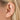4.5mm Diamond Flower and Dangle Threaded Stud Earring by Maria Tash in 14K White Gold. Flat Stud. - Earring. Navel Rings Australia.