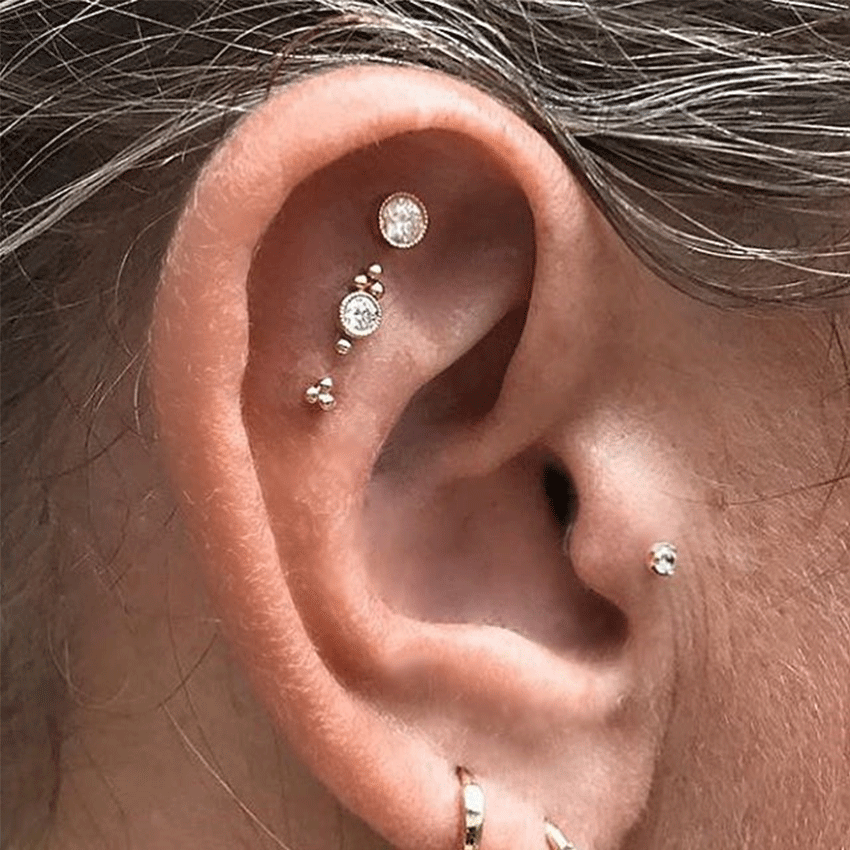 Maria tash diamond trinity 2025 threaded stud