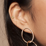 Internally Threaded Paw Print Body Jewellery with Yellow Gold Plating. Labret, Monroe, Tragus and Cartilage Earrings.
