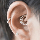 Eternity Pearl Earring by Maria Tash in Yellow Gold - Earring. Navel Rings Australia.