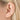 Spike Threaded Ball Earring by Maria Tash in 14K White Gold. Flat Stud. - Earring. Navel Rings Australia.