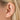 Four Diamond Trinity Earring by Maria Tash in 18K White Gold. Flat Stud. - Earring. Navel Rings Australia.