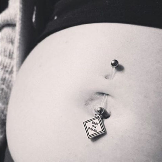 Baby On Board Maternity Belly Ring - Maternity Belly Ring. Navel Rings Australia.