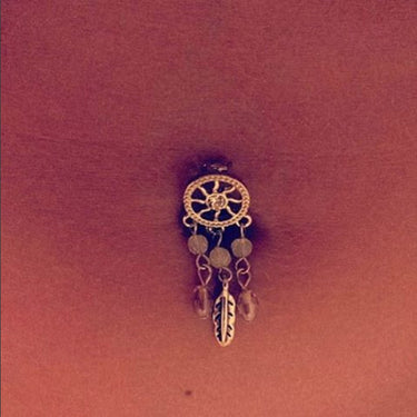 Native Dreams Reverse Belly Button Ring - Reverse Top Down Belly Ring. Navel Rings Australia.