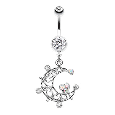 Tidal Moon Belly Ring - Dangling Belly Ring. Navel Rings Australia.
