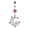 Tidal Moon Belly Ring - Dangling Belly Ring. Navel Rings Australia.