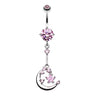 The Luna Chandelier Belly Bar - Dangling Belly Ring. Navel Rings Australia.