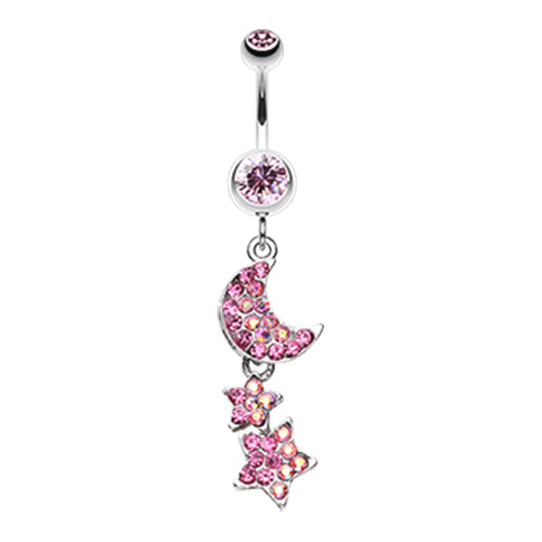 Aurora Night Sky Belly Dangle - Dangling Belly Ring. Navel Rings Australia.