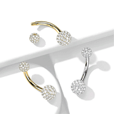 Motley Paved Belly Ring in 14K White Gold