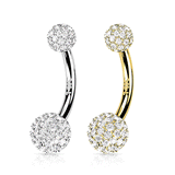 Motley Paved Belly Ring in 14K White Gold