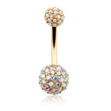 Motley™ Half Dome Navel Ring in Gold - Basic Curved Barbell. Navel Rings Australia.