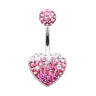 Motleys™ Melting Love Belly Bar - Fixed (non-dangle) Belly Bar. Navel Rings Australia.