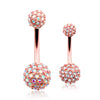 Motley™ Half Dome Belly Ring in Rose Gold